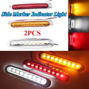 2x Universal 12-24V 9LED Lamp Clearance Side Marker Light for Van Truck Trailer - Picture 1 of 12