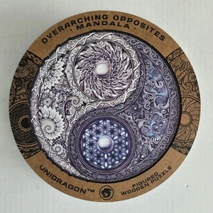 Mandala Overarching Opposites Figured Wooden Puzzle King Size 13” 350 pieces - Picture 1 of 17