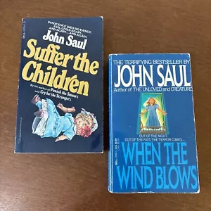 Lot of 2 John Saul Novels When the Wind Blows and Suffer the Children 80s Horror - Picture 1 of 12