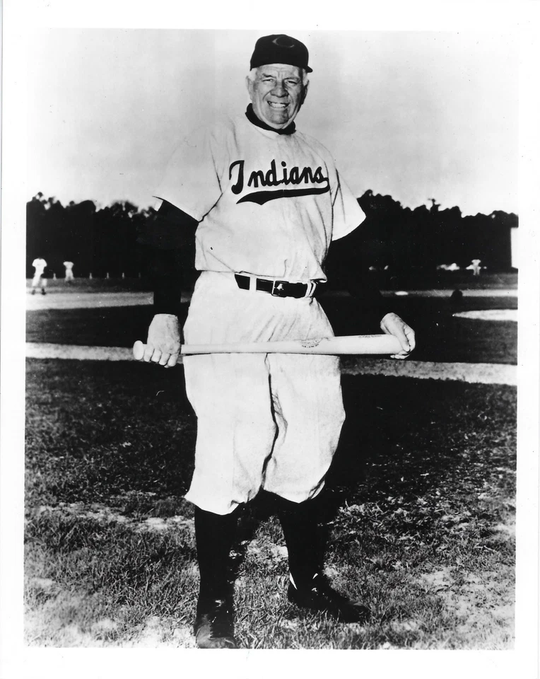 ALTAVOZ TRIS FOTO 8X10 INDIOS CLEVELAND BÉISBOL FOTO CON BATE Foto 1 de 1