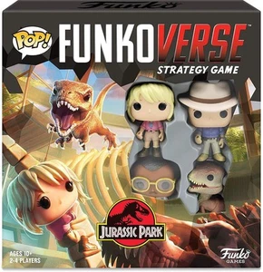 Funko Pop Funkoverse Strategy Jurassic Park #100 4pack Board Game - Picture 1 of 3