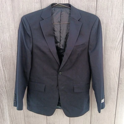 Blazer Calvin Klein Hombres 40R Azul Marino Calce Ajustado Elastizado Abrigo Deportivo Traje Chaqueta Oficina Foto 1 de 4