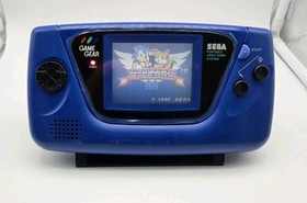 SEGA Game Gear Restored - Blue - Recapped, New Glass Lens, AC Adapter, Tested