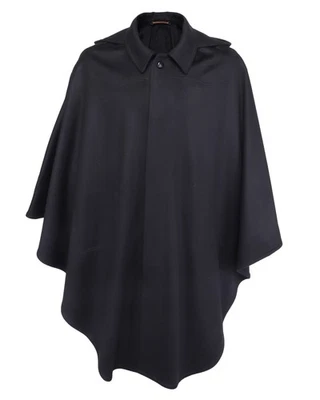 NUEVO CON ETIQUETAS CAPA DE CAPRICORNIO Abrigo Cuello Förster Lana Loden Alpaca Azul Marino Lujo Austria Foto 1 de 4