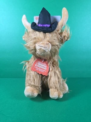 Highland Cow Dog Toy Multipet Halloween 9" w/Squeaker Cuddle Beige Soft Plush - Image 1 of 4