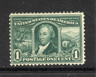 SCOTT 323 1904 1 CENT LOUISIANA PURCHASE EXPOSITION ISSUE MH OG F CAT $10! - Image 1 of 2