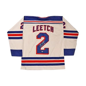 Maglia bianca Brian Leetch Rangers autografata firmata scritta stile professionale (CX) - Foto 1 di 5