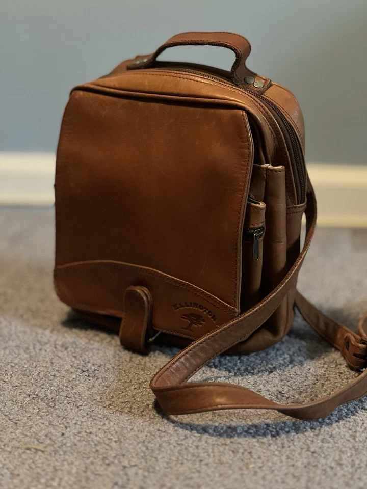 Ellington Vintage Leather Crossbody Bag Tan Sturdy  - Imagem 1 de 4