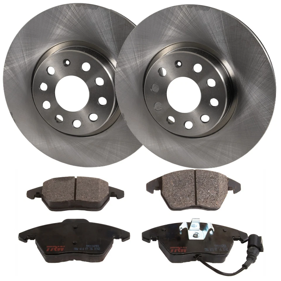 TRW 套件-062924-87 2 轮组制动盘和刹车片套件前部适用于大众轿车捷达 — 第 1/4 张图片