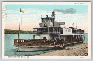 Kiwanis Ferry Steamer, Cairo, Illinois Standard Postcard Posted & Dated 1931 - Picture 1 of 2
