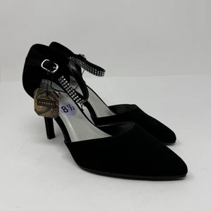 Impo Damenschuhe Größe 8,5 schwarz Absatz Strass Riemen spitz zulaufend elegant neu - Bild 1 von 11