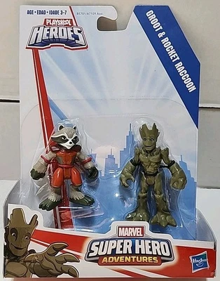 Фигурки Playskool Heroes Marvel Super Hero Adventures Groot And Rocket Raccoon - Изображение 1 из 3