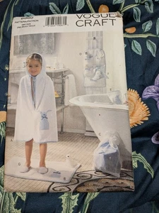 Vogue 8960 uncut pattern children's bath accessories bunny slippers hooded towel - Picture 1 of 1