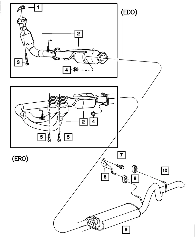 Aislador de escape Mopar original 52101035 Foto 1 de 4