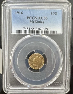 McKinley 1916 G$1 graduación profesional AU55 Foto 1 de 4