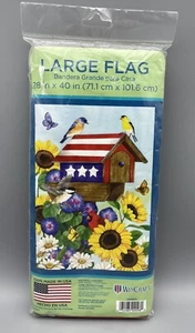 Large WinCraft Small Flag Patriotic Sunflower Flowers Birds Mailbox 28"X 40" - Picture 1 of 3