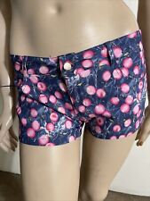 Women’s Lilac Pink Denim Cotton Casual Summer Beach Size L Mini Shorts