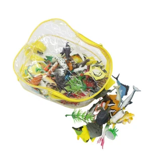 64 Piece Ocean Sea Animals Toys Set Under The Sea Life Figure Bath - Picture 1 of 14
