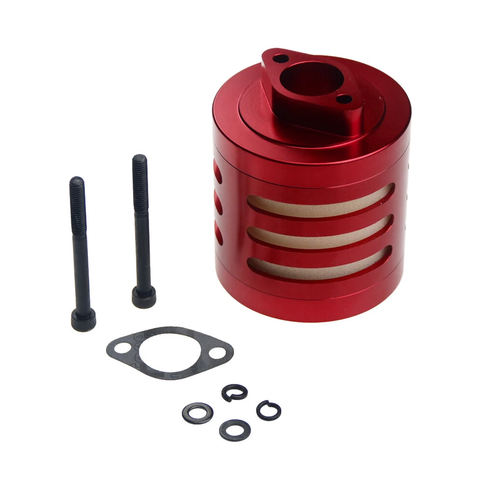 Conjunto de filtro de ar de alumínio vermelho para 1/5 RC HPI BAJA RV King Motor 5B 5T 5SC - Imagem 1 de 4