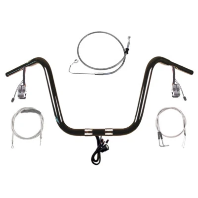 Kit de suspensión de mono precableado negro 14" 1 1/4" Harley Softail Fatboy ABS Foto 1 de 2