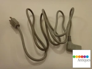 Apple Logo Emblem Beige L-shaped OEM 6' Yukita Power Cable Vintage Macintosh IIe - Picture 1 of 1