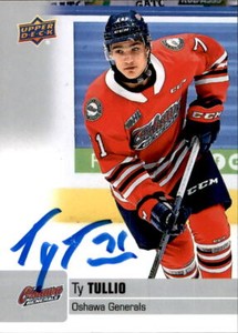Tyler Ty Tullio Signed Autographed 19/20 Upper Deck CHL card Edmonton Oilers