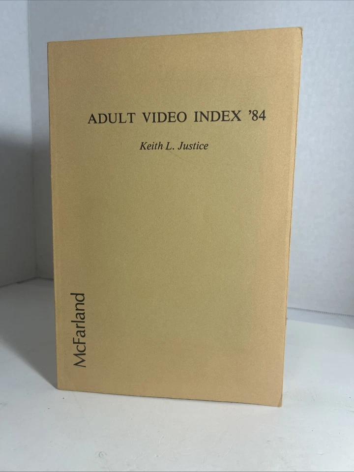 1984 ADULT VIDEO INDEX '84 by Keith L. Justice, Softcover, McFarland, RARE - VGC - Image 1 of 4