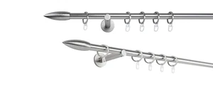 Gardinenstange auf Maß Rohr Cardo Wandabstand 12cm Farbe: Edelstahl-Optik - Bild 1 von 125