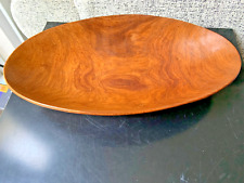 Large Vintage Hand Carved Decorative African Wooden Fruit Bowl Brown