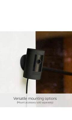 Ring Stick Up Cam Plug In Indoor Outdoor Camera Smart Security Black  - Image 1 of 3