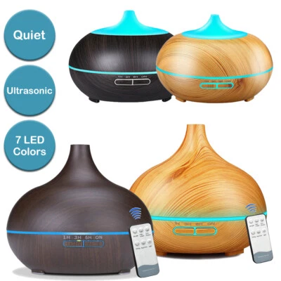 550ML Ultraschall Aroma Diffusor mit  7 Farben LED Licht und Luftbefeuchter - Bild 1 von 4