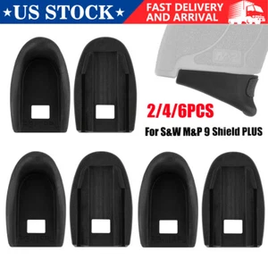 2/4/6pcs Black Magazine Extension For S&W M&P 9 Shield PLUS 9mm Mag Ext - Picture 1 of 17