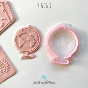 Viaggio Mappamondo Cookie Cutter Formine Biscotti 7/8cm - Picture 1 of 1
