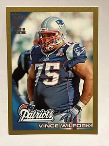 2010 Topps Gold #214 Vince Wilfork New England Patriots - Picture 1 of 2
