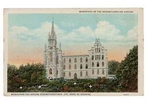 Monastery Redemptoristine Sisters Ste Anne de Beaupre Quebec Canada UNP Postcard - Picture 1 of 2