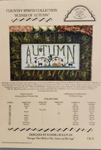 Homespun Elegance Counted Cross Stitch COUNTRY SPIRITS SCENES of AUTUMN Sampler - Picture 1 of 2