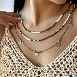 Multi-Layer Design Boho Choker Jewelry Collarbone Chain Female Fashion - Picture 1 of 10