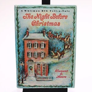 Vintage 1965 THE NIGHT BEFORE CHRISTMAS Whitman Big Tell-A-Tale, Clement C Moore - Picture 1 of 17