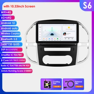 10.33" Android 13 Car Radio Carplay 6+64GB For Mercedes Benz Vito3 2014-2020 DSP - Picture 1 of 24