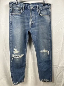 NEU Herren Stoff Marke & Co japanische Selvedge blaue Passform Jeans Größe 32 x 30 - Bild 1 von 8