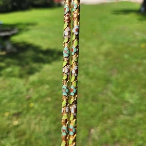 Vintage Cloisonné Chopsticks with Floral & Gold Detailing Asia Utensil - Picture 1 of 9