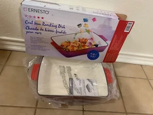 NUOVO Ernesto piatto da arrosto in ghisa 4 QT piano cottura/forno pentole sicure cucina - Foto 1 di 5