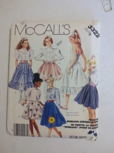 McCall's Sewing Pattern #3322 Girl's Skirt Petticoat Size 8 New Uncut... - Picture 1 of 5