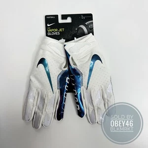 Nike Vapor Jet 6.0 Football Receiver Gloves White Purple Iridescent Size L - Picture 1 of 3