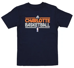 Adidas NBA Basketball Youth Charlotte Bobcats Practice Tee Shirt, Navy - Picture 1 of 5