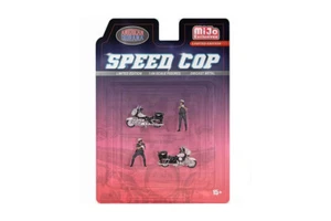 Speed Cop MIJO 1:64 2 Figures w Cycles American Diorama 64530MJ Motorcycle - Picture 1 of 2