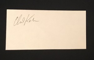 CHAD KUHN    OAKLAND A's  MONOR LEAGUER    signed Note Card