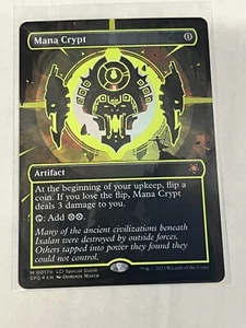 Mana Crypt Foil Yellow Neon 0017b Lost Caverns Of Ixalan MtG 17b Borderless SPG - Picture 1 of 6