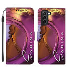 Wallet Cover Personalised Leather Case For Samsung Galaxy S23 S24 A14 A05S A15