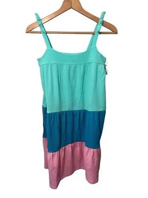 Nuevo con etiquetas Vestido de Verano Hurley Niña Bloque de Color en Niveles Cubierta de Natación Playa Foto 1 de 4